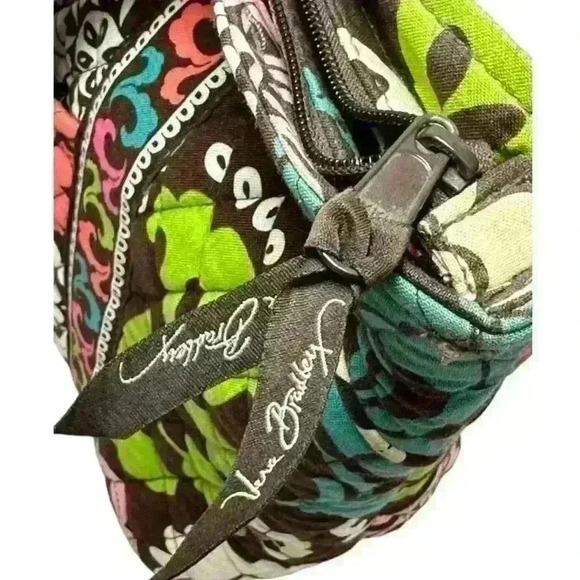 Vera Bradley Lola Brown Multicolor Zip Totebag w/ Front Pocket, Travel Bag - Picture 5 of 6